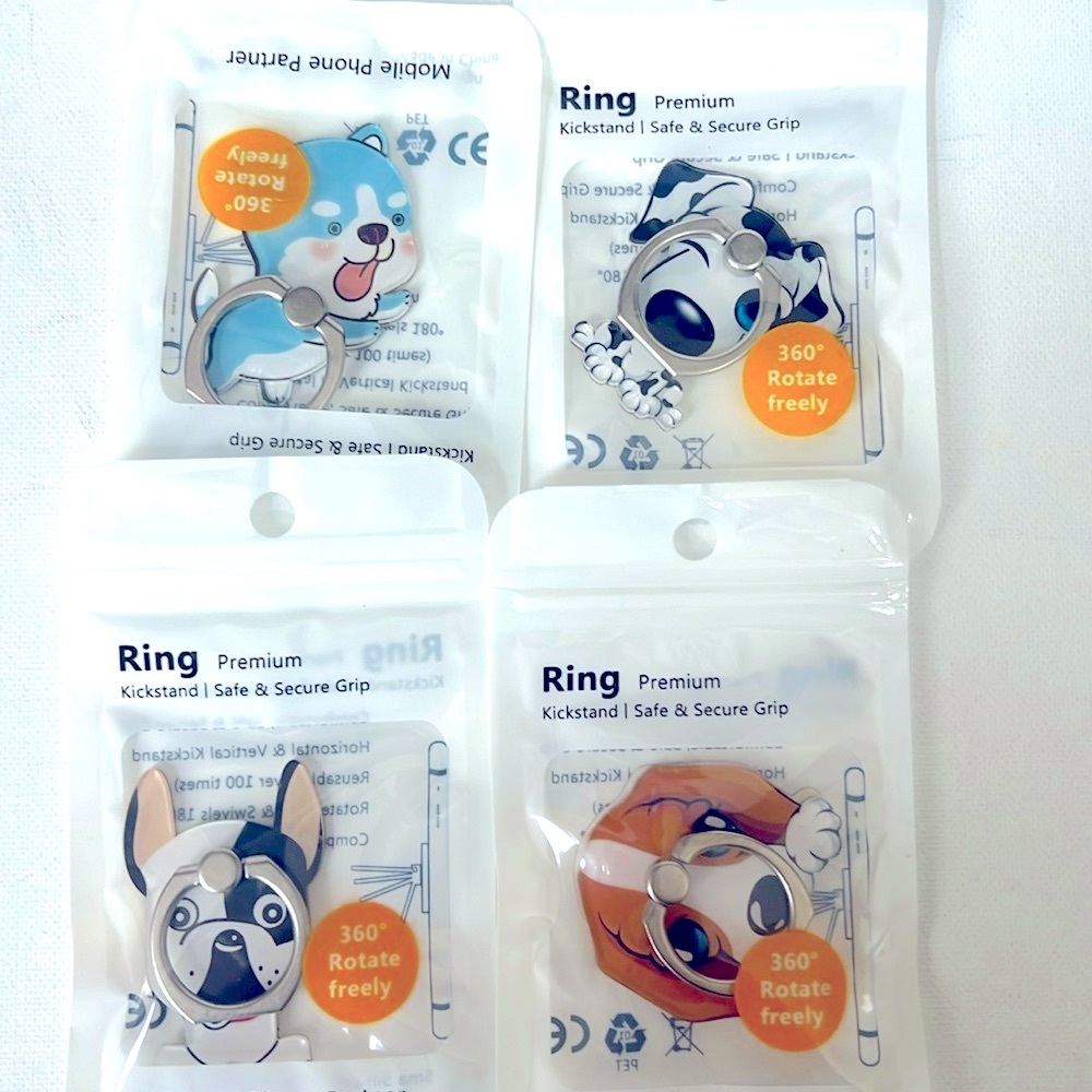 💥3/10 Sale - NWT 4Pcs JCSMARTEC Cute Dogs Phone Ring Holder Stand